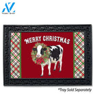 Christmas on the Farm Merry Christmas Cow Doormat - 18" x 30"