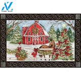 Christmas On The Farm Non-Slip Printed Doormat Home Decor Gift Ideas