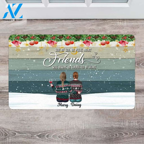 Personalized Christmas Outside Doormats - Long Distance Bff Gifts - Up To 5 Girls