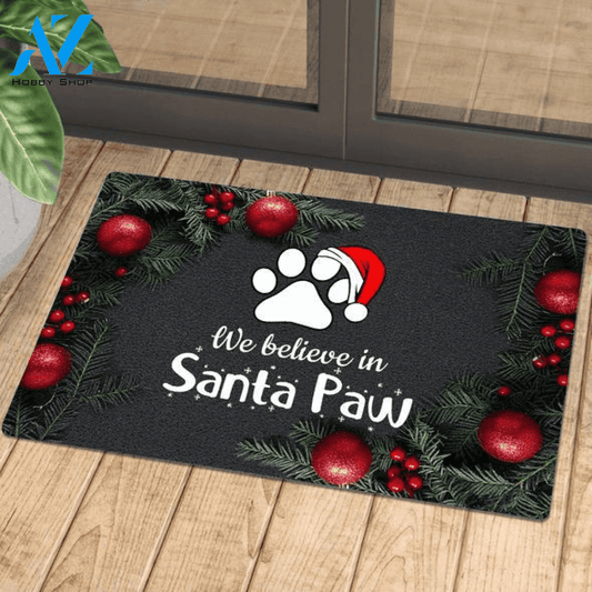 Christmas Paw Doormat Floor Mats Rugs Doormat Welcome Mat Housewarming Home Decor Funny Doormat Gift Idea