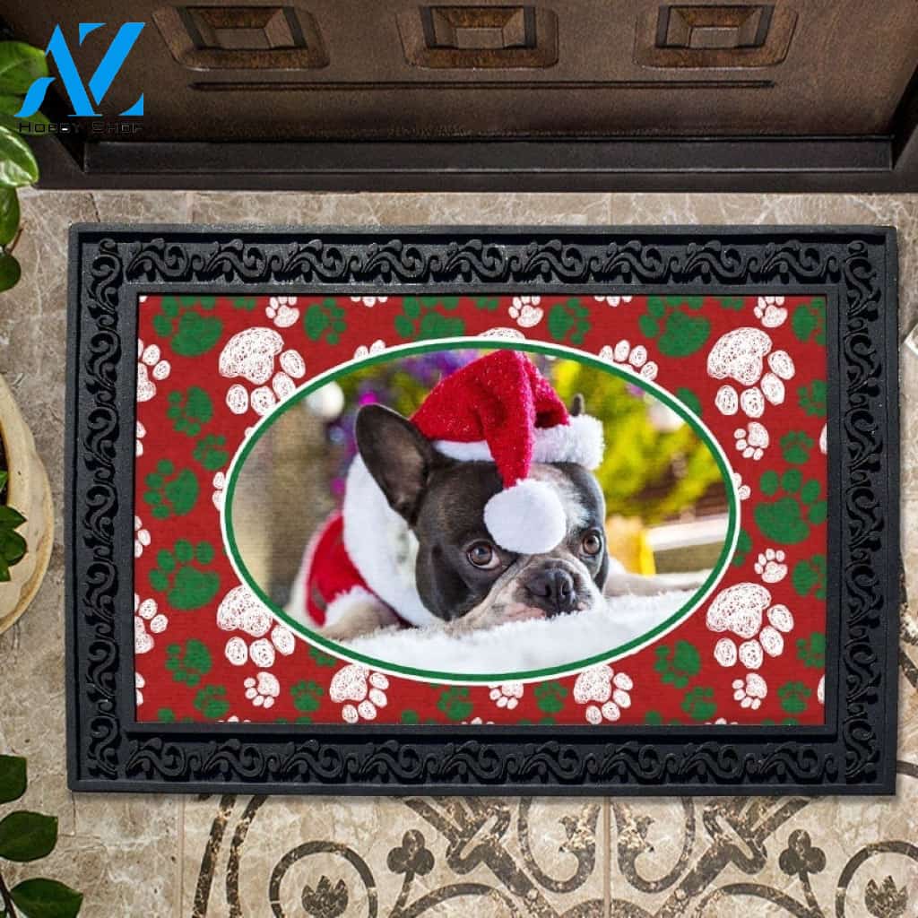 Christmas Paws Photo Doormat - 18" x 30"