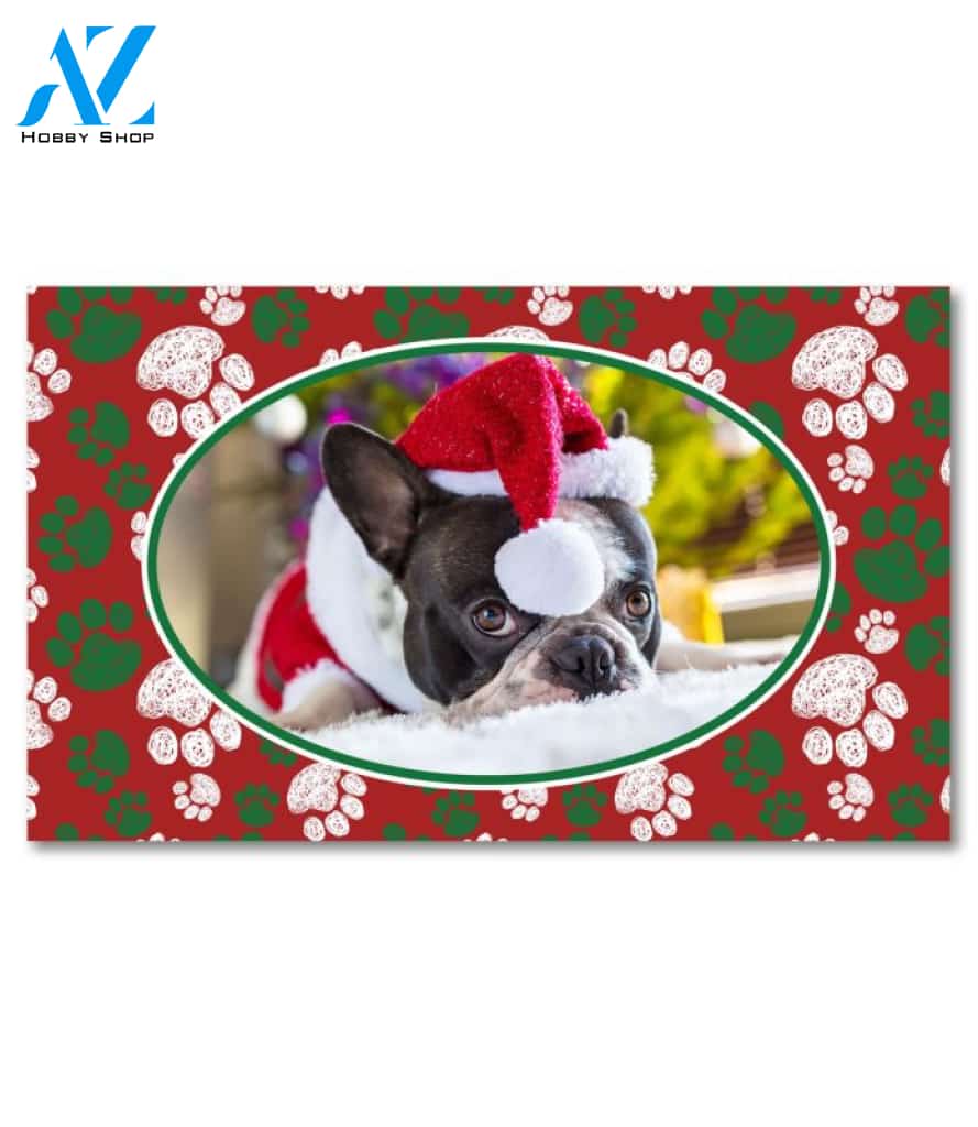 Christmas Paws Photo Doormat - 18" x 30"