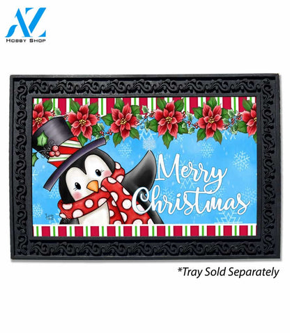 Christmas Penguin Doormat - 18" x 30"
