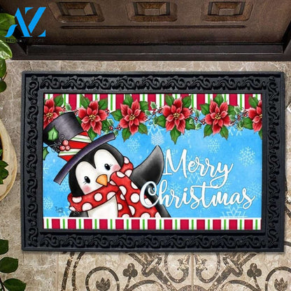 Christmas Penguin Doormat - 18" x 30"