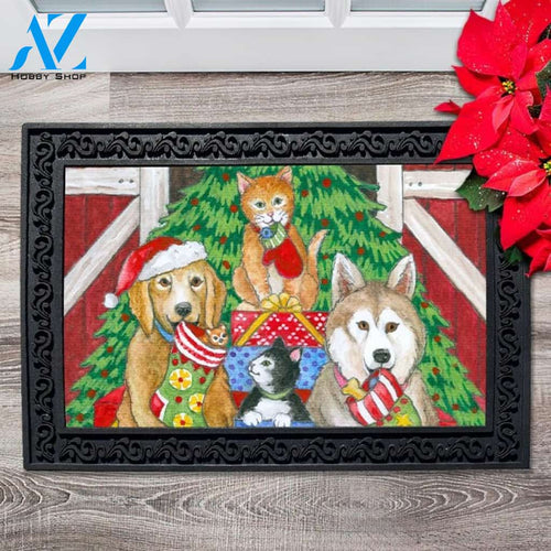 Christmas Pets Doormat - 18" x 30"