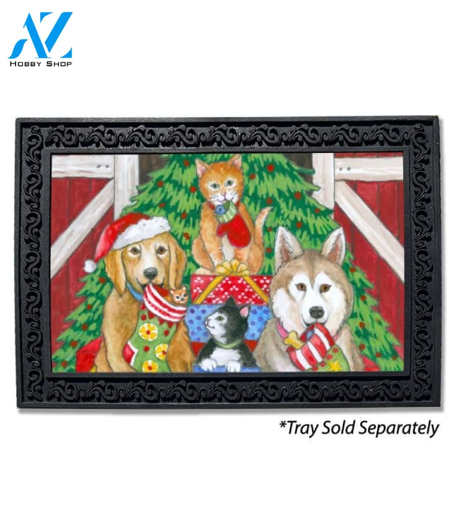 Christmas Pets Doormat - 18" x 30"