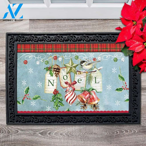 Christmas Plaid Noel - Doormat - 18" x 30"