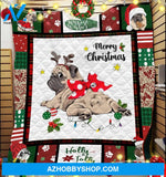 Christmas Pug Molly Jolly Blanket Gift For Chicken Lover and Farmer Birthday Gift Home Decor Bedding Couch Sofa Soft And Comfy Cozy