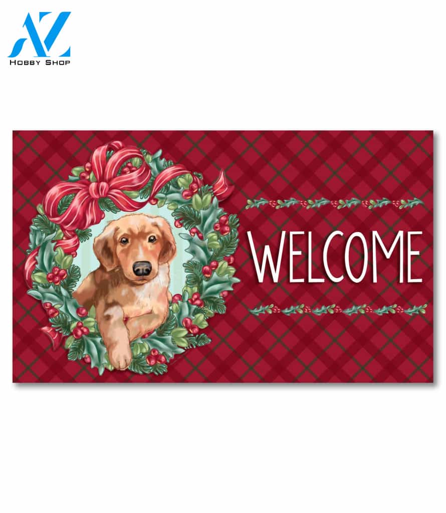 Christmas Puppy Doormat - 18" x 30"