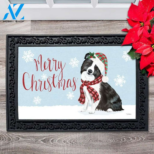 Christmas Pups Border Collie Doormat - 18" x 30"