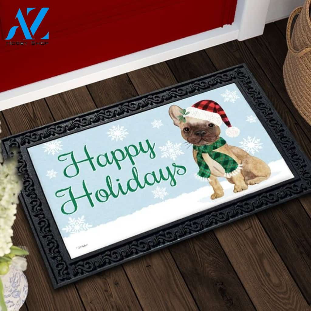 Christmas Pups French Bulldog Doormat - 18