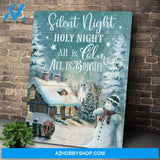 Personalized Canvas Christmas Silent Night Holy Night Village Light Up Canvas Wall Art