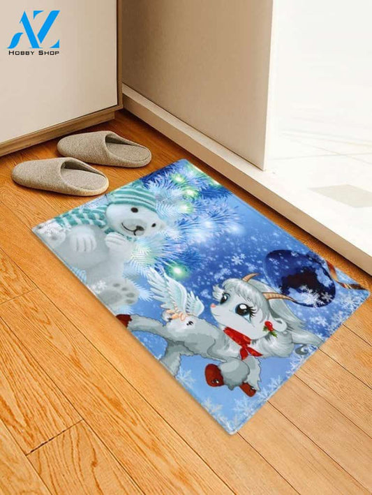 Christmas Snow Scenery Horse CLH0910108D Doormat