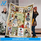 Christmas Snowflakes Are Kisses From Heaven Fleece Blanket Gift For People Home Decor Bedding Couch Sofa Soft And Comfy Cozy