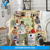 Christmas Snowflakes Are Kisses From Heaven Fleece Blanket Gift For People Home Decor Bedding Couch Sofa Soft And Comfy Cozy