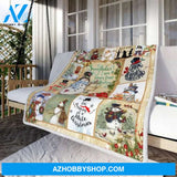 Christmas Snowflakes Are Kisses From Heaven Fleece Blanket Gift For People Home Decor Bedding Couch Sofa Soft And Comfy Cozy