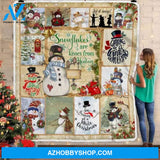 Christmas Snowflakes Are Kisses From Heaven Fleece Blanket Gift For People Home Decor Bedding Couch Sofa Soft And Comfy Cozy