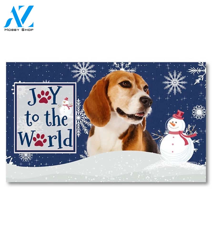Christmas Snowflakes Beagle II Doormat - 18" x 30"