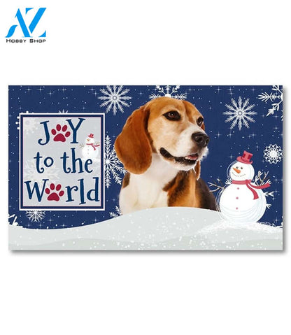Christmas Snowflakes Beagle II Doormat - 18" x 30"