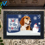 Christmas Snowflakes Beagle II Doormat - 18" x 30"