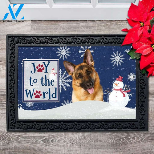 Christmas Snowflakes German Shepherd Dog Doormat