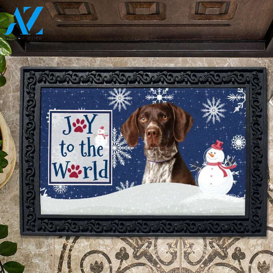 Christmas Snowflakes German Shorthair Pointer Dog Doormat