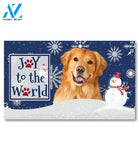 Christmas Snowflakes Golden Retriever Doormat - 18" x 30"
