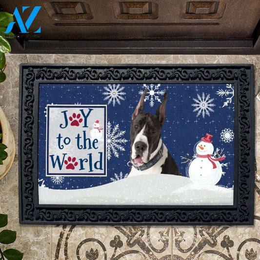 Christmas Snowflakes Mantle Great Dane Dog Doormat