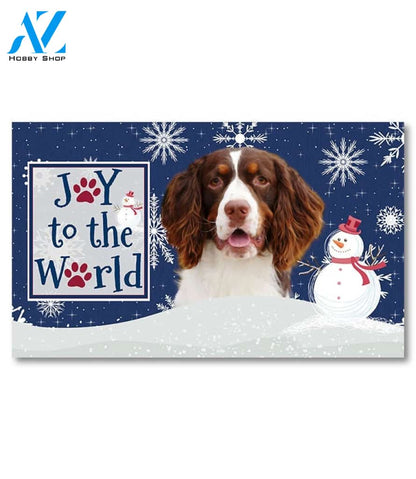 Christmas Snowflakes Springer Spaniel Doormat - 18" x 30"