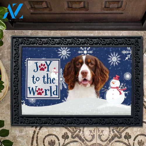 Christmas Snowflakes Springer Spaniel Doormat - 18" x 30"
