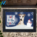 Christmas Snowflakes Whippet Doormat - 18" x 30"