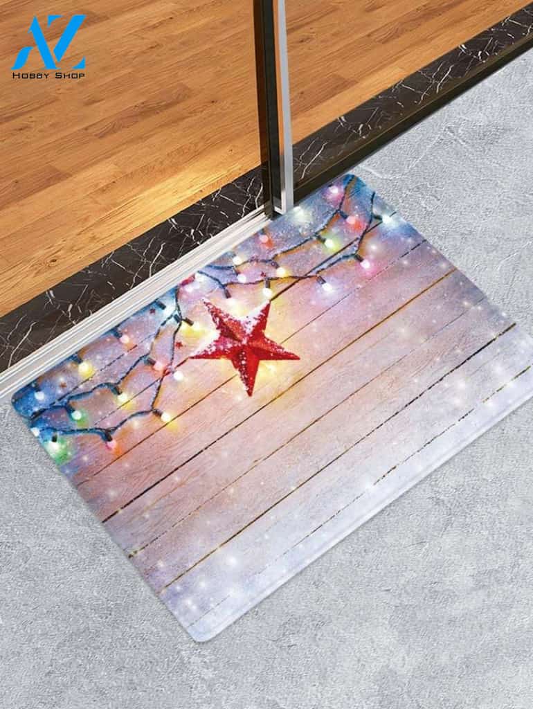 Christmas Star Wooden CLH0910126D Doormat