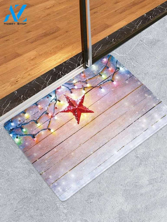 Christmas Star Wooden CLH0910126D Doormat