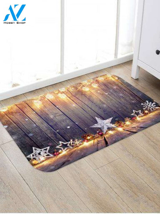 Christmas Star Wooden CLH0910125D Doormat