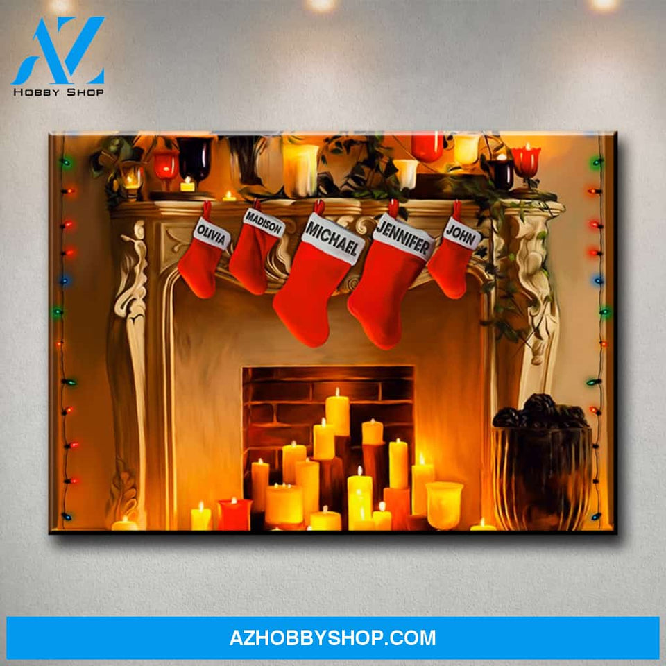 Christmas Stockings Multi-Names Premium Canvas