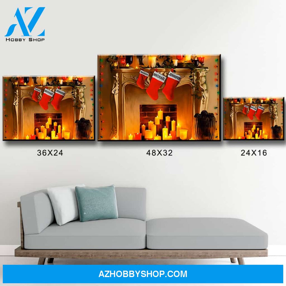Christmas Stockings Multi-Names Premium Canvas