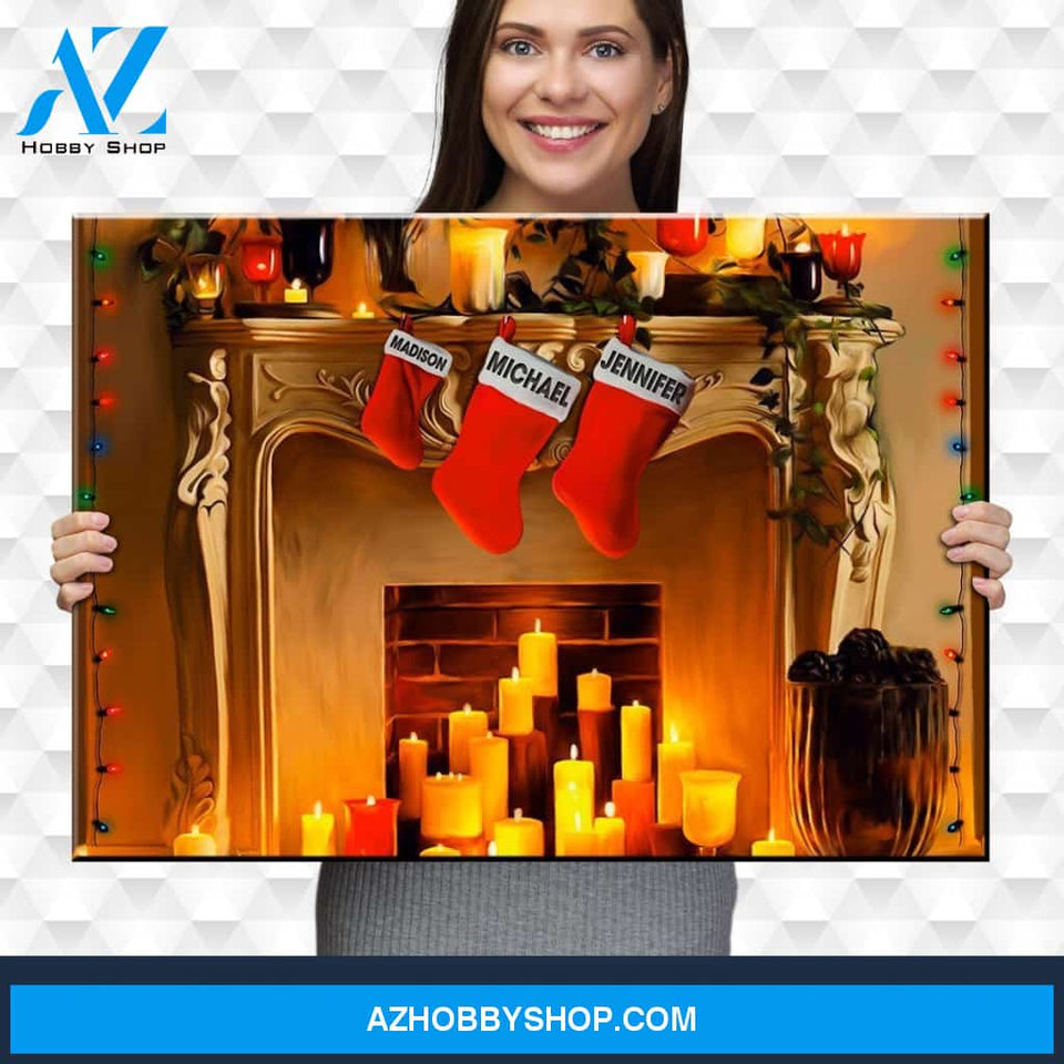 Christmas Stockings Multi-Names Premium Canvas