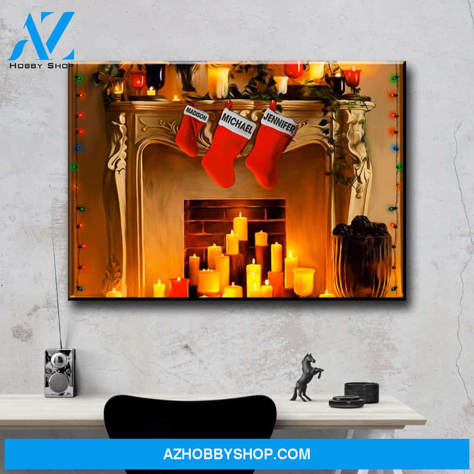 Christmas Stockings Multi-Names Premium Canvas