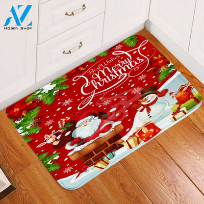 Christmas Theme Red Door Mat