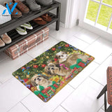 Christmas Tree 3 Shih Tzu Indoor And Outdoor Doormat Gift For Shih Tzu Dog lovers Gift For Friend & Family Home Decor Warm House Gift Welcome Mat