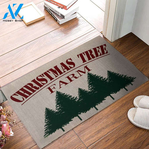 Christmas Tree Farmhouse Doormat for Entrance Doormat Welcome Mat Housewarming Home Decor Funny Doormat Gift Idea