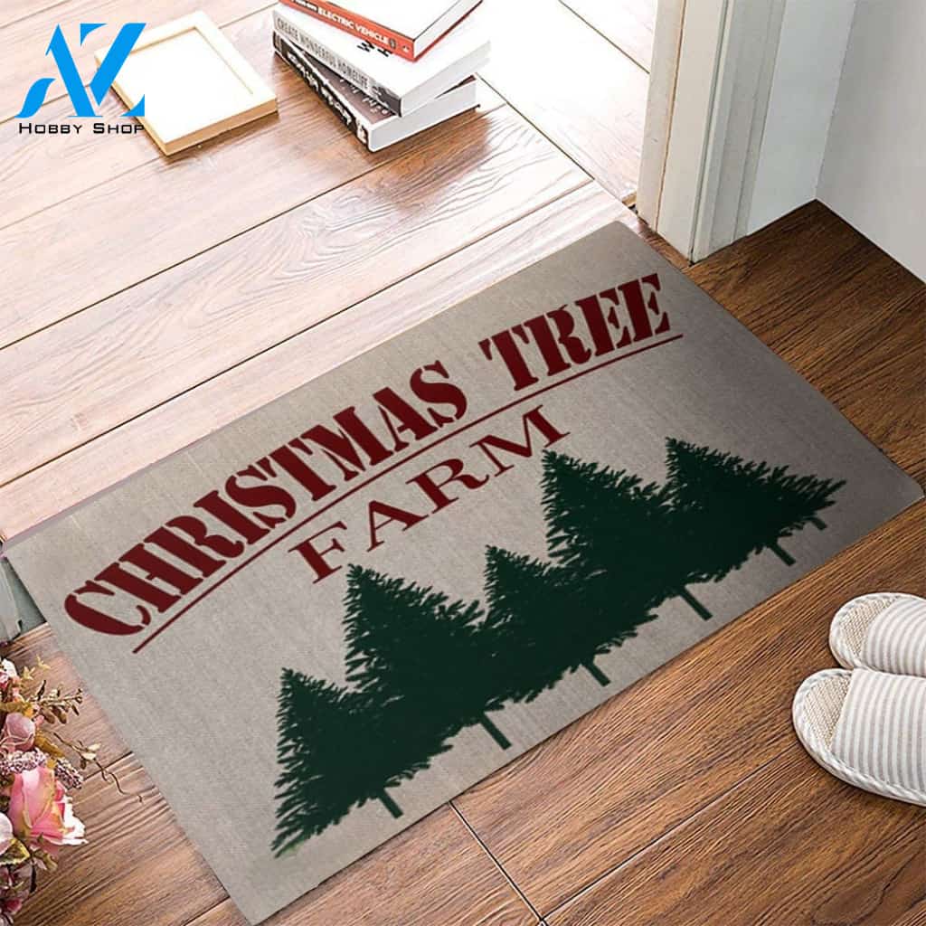 Christmas Tree Farmhouse Doormat for Entrance Doormat Welcome Mat Housewarming Home Decor Funny Doormat Gift Idea