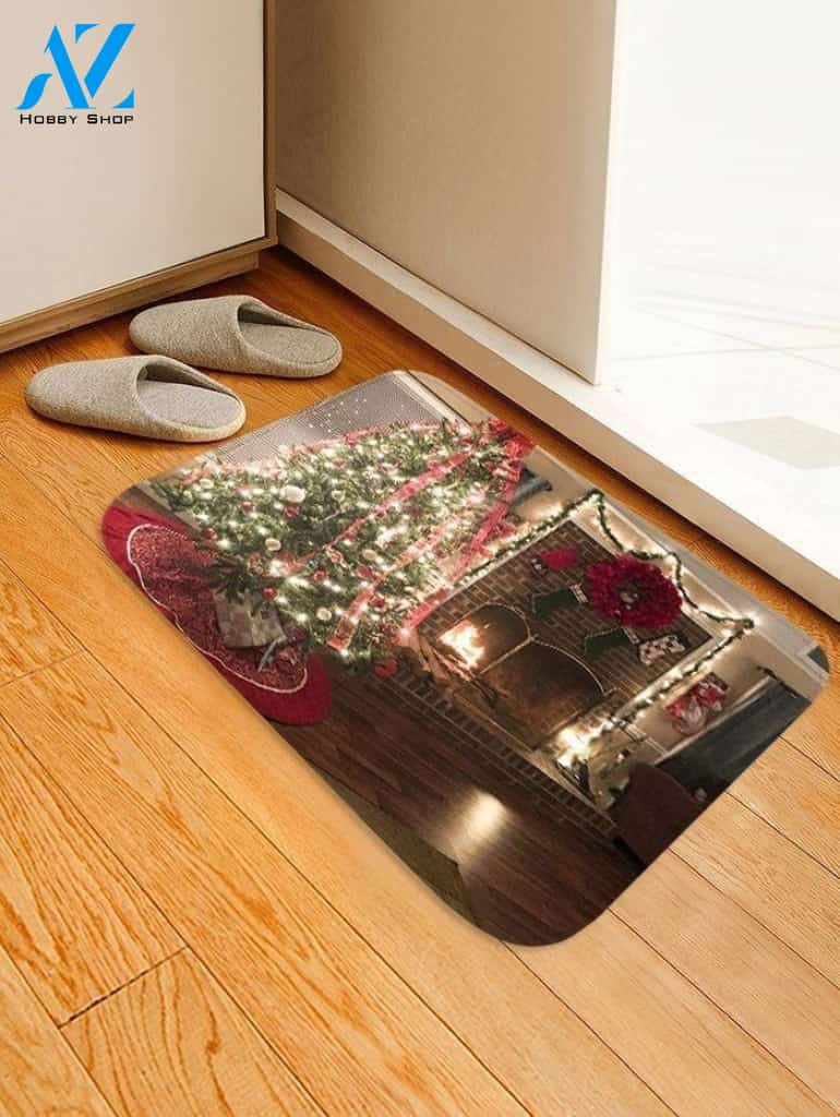 Christmas Tree Fireplace CLH0910145D Doormat