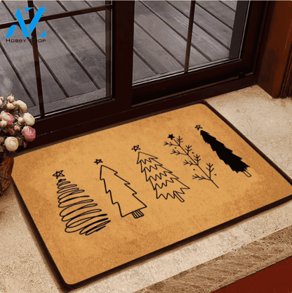 Christmas Tree Funny Indoor And Outdoor Doormat Gift For Friend Family, Gift For Christmas Decor Warm House Gift Welcome Mat