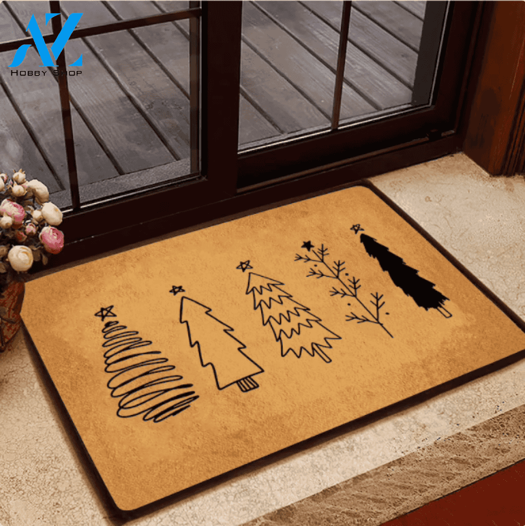 Christmas Tree Funny Indoor And Outdoor Doormat Gift For Friend Family, Gift For Christmas Decor Warm House Gift Welcome Mat