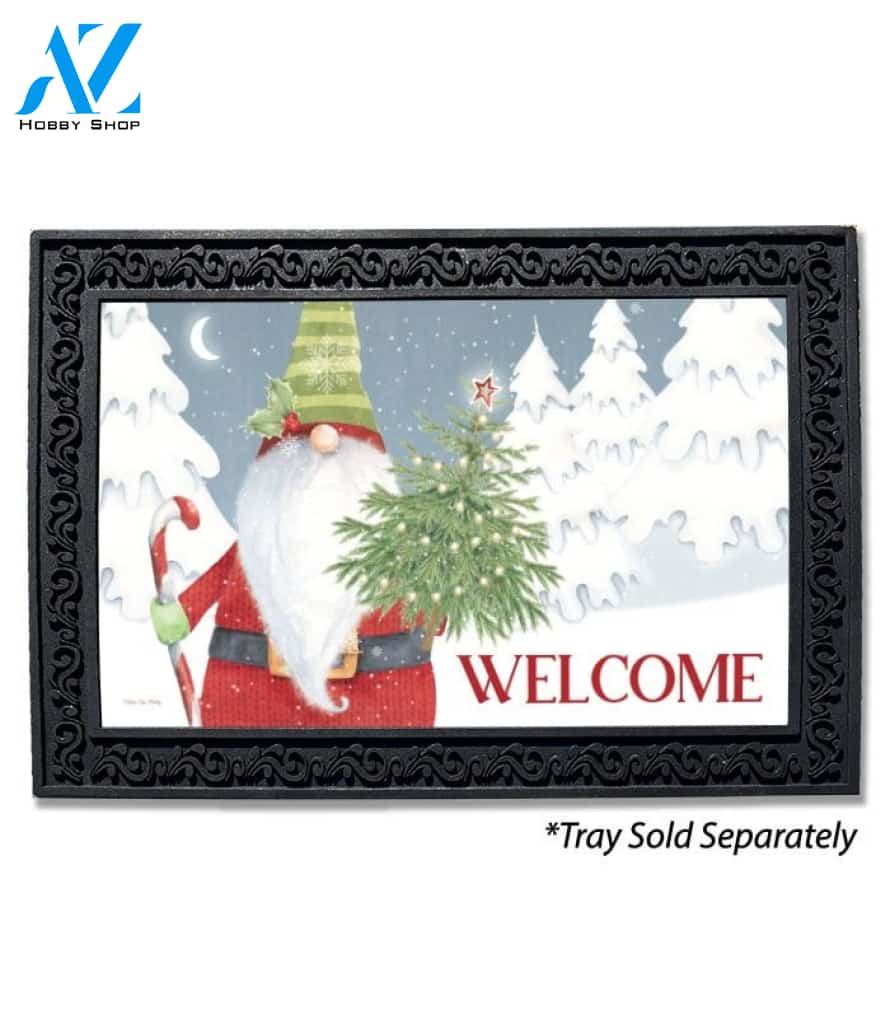 Christmas Tree Gnome Doormat - 18" x 30"