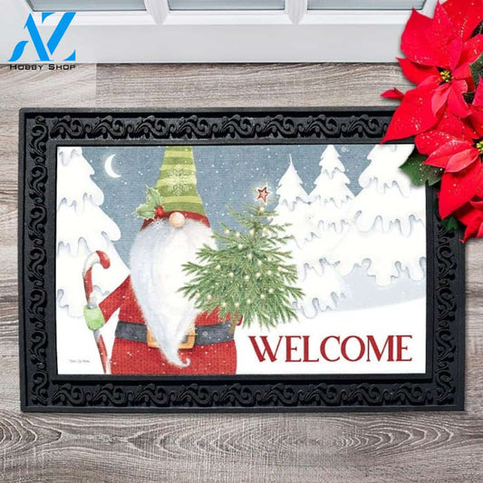 Christmas Tree Gnome Doormat - 18" x 30"