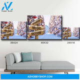 Christmas Tree Road Multi-Name Premium Canvas