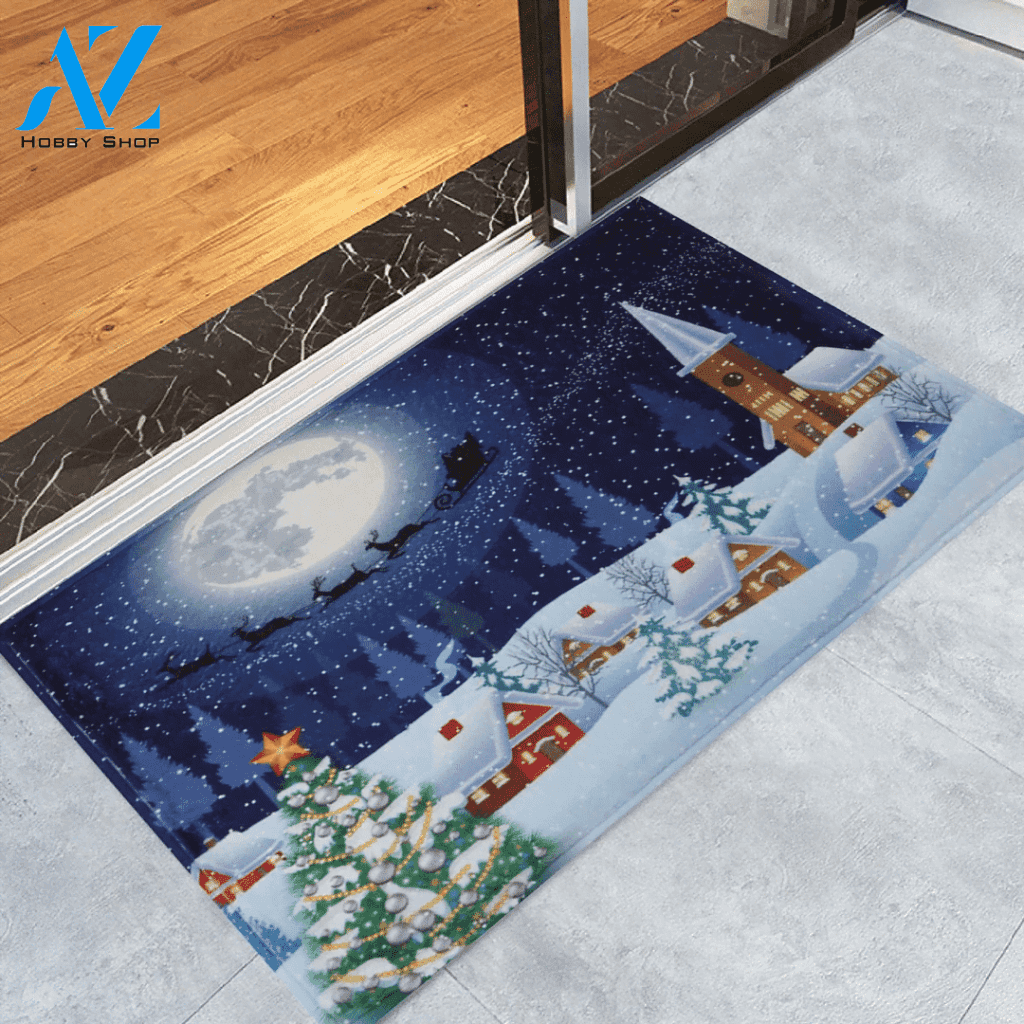 Christmas Tree Snow Moon CLH0910151D Doormat