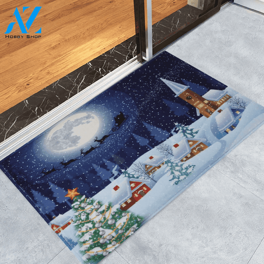 Christmas Tree Snow Moon CLH0910151D Doormat